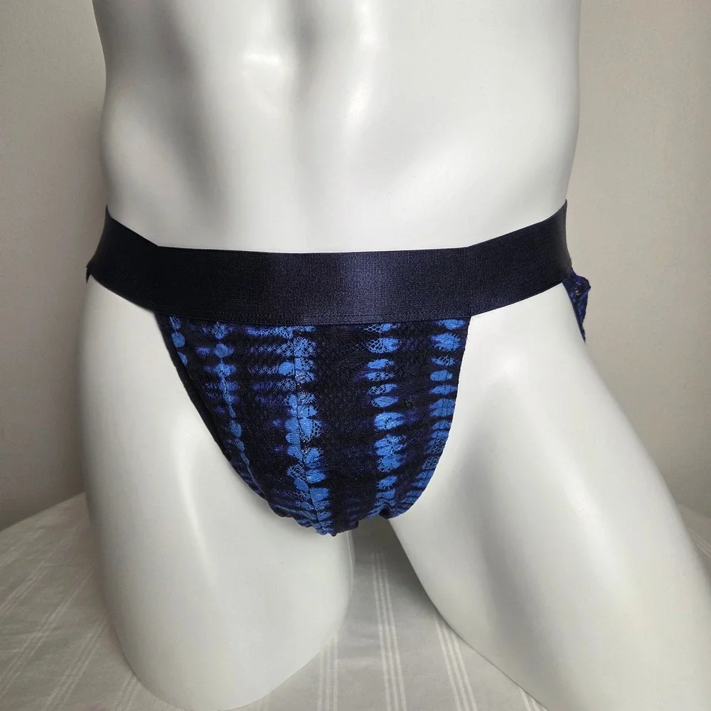 Cosabella Never Say Never Curvy Lace Sport Brief Blue Black Mens Intimates New